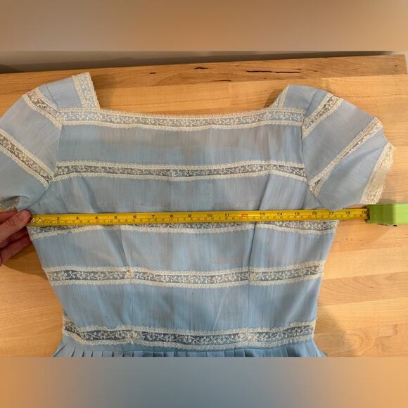 Vintage L'aiglon Blue Dress - Size 4/6 - Picture 8 of 10